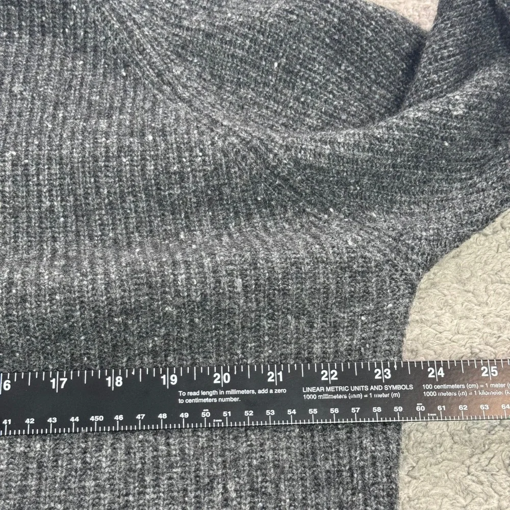 Flint and Tinder Mens Lambswool Blend Elbow Patch Sweater Gray Large F-310013